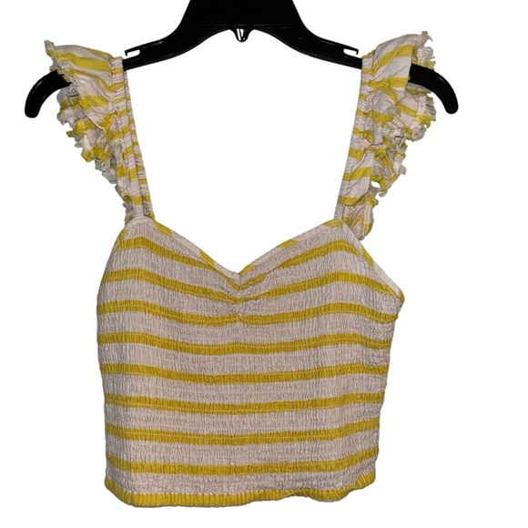 Free People Yellow and White Striped Tank Top - Picture 2 of 7